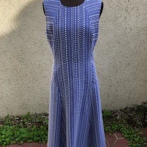Anne Klein Jacquard Periwinkle Dress 12